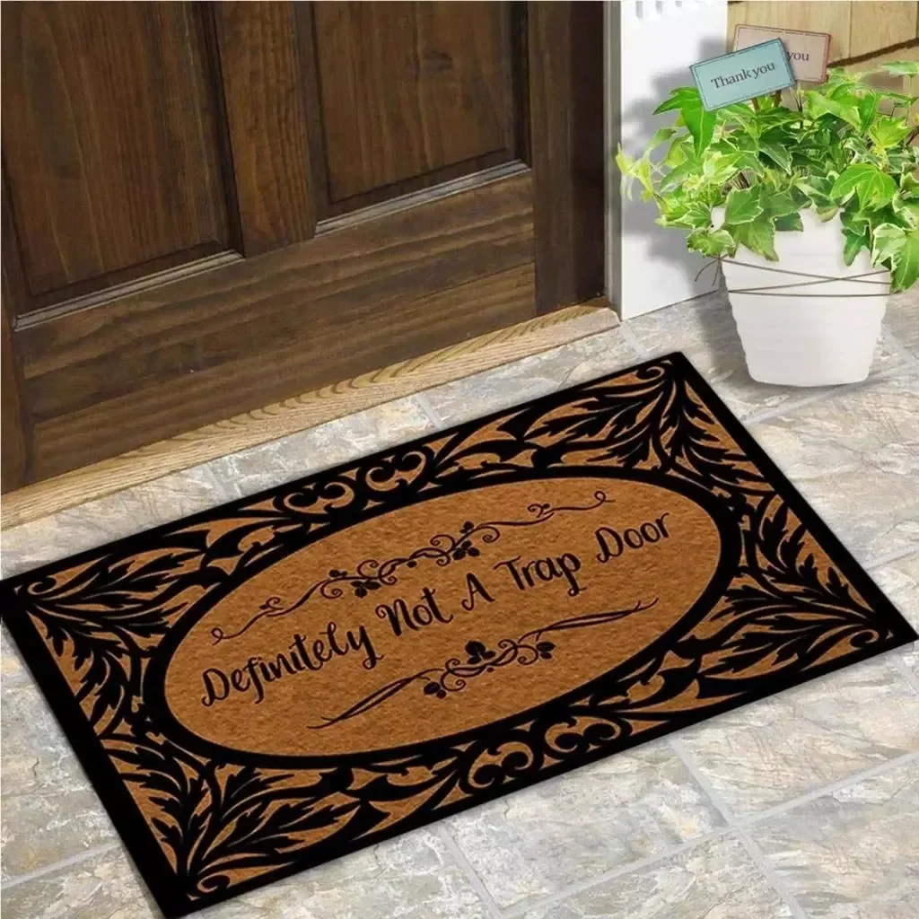 Door Mat Entrance Floor Mat Definitely Not A Trap Door Designed Funny Indoor Outdoor Doormat