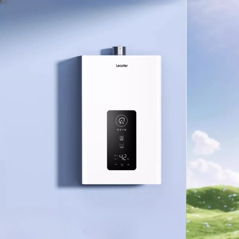 Leader LS1 Gas Water Heater, 16L Constant Temp, Fits Natural Gas/LPG for Home Bathroom Shower Use