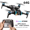 新しい XT808 スクリーンディスプレイ 5 グラムオプティカルフロー GPS 折りたたみドローン WIFI 伝送プロフェッショナル航空カメラ Quadcopter 64 グラム 4