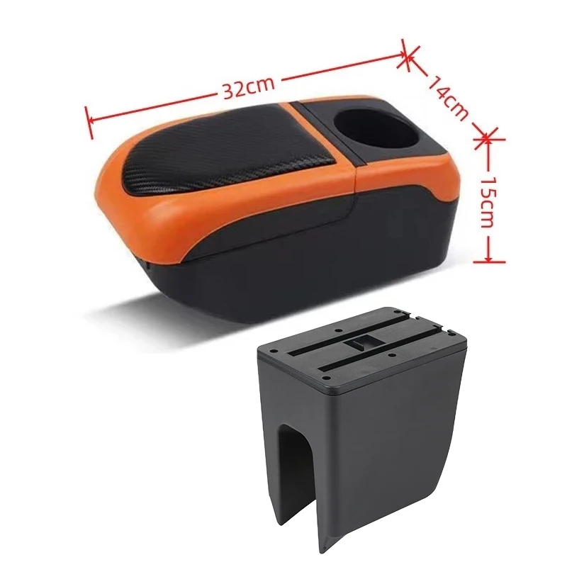 For Dacia Spring armrest box For Renault K-ZE car armrest box for Dacia Spring Electric armrest with USB cup holder Accessories