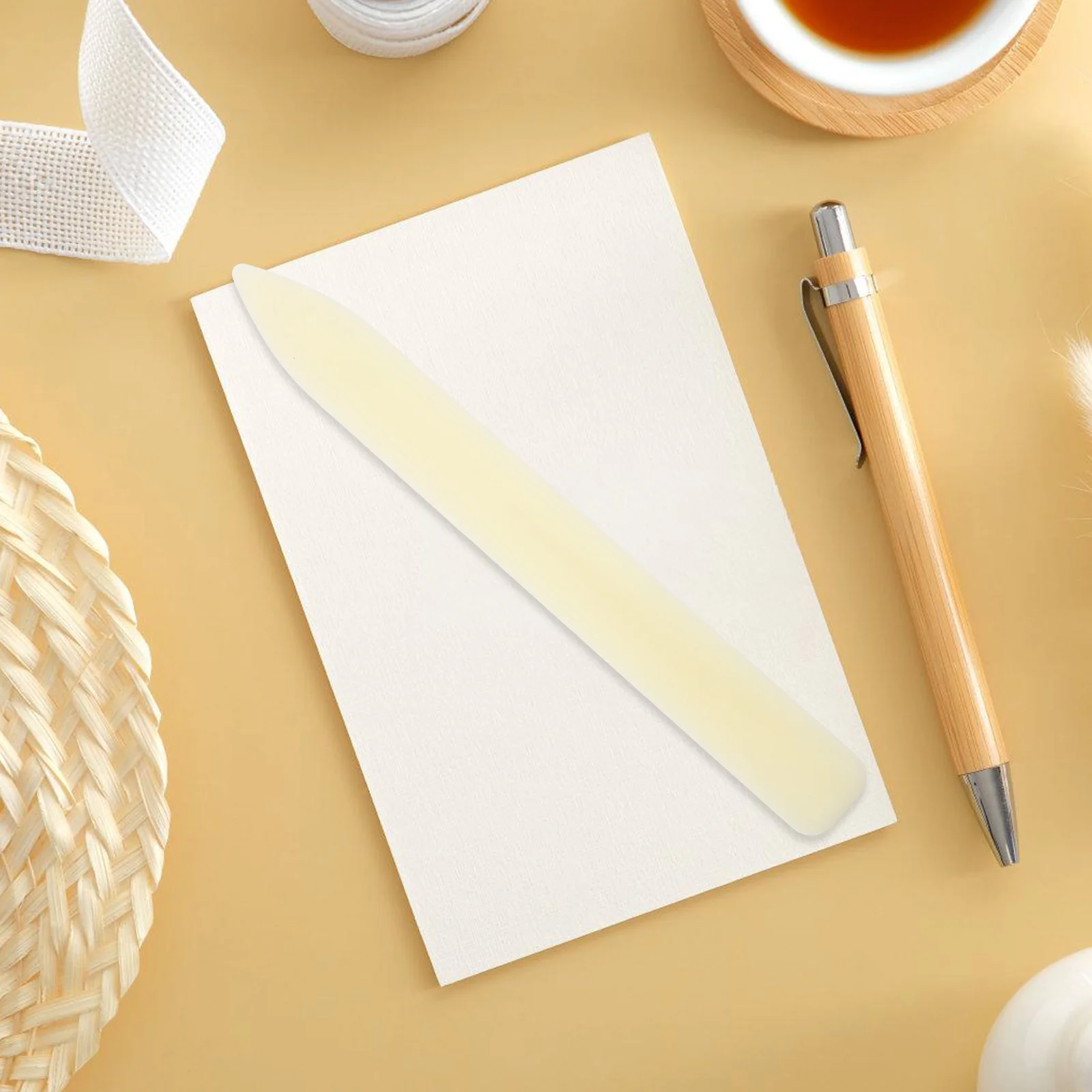 5pcs Paper Creaser Bone Folder Tool for Origami Paper Folding Craft Plastic Knife Letter Opener Creasing