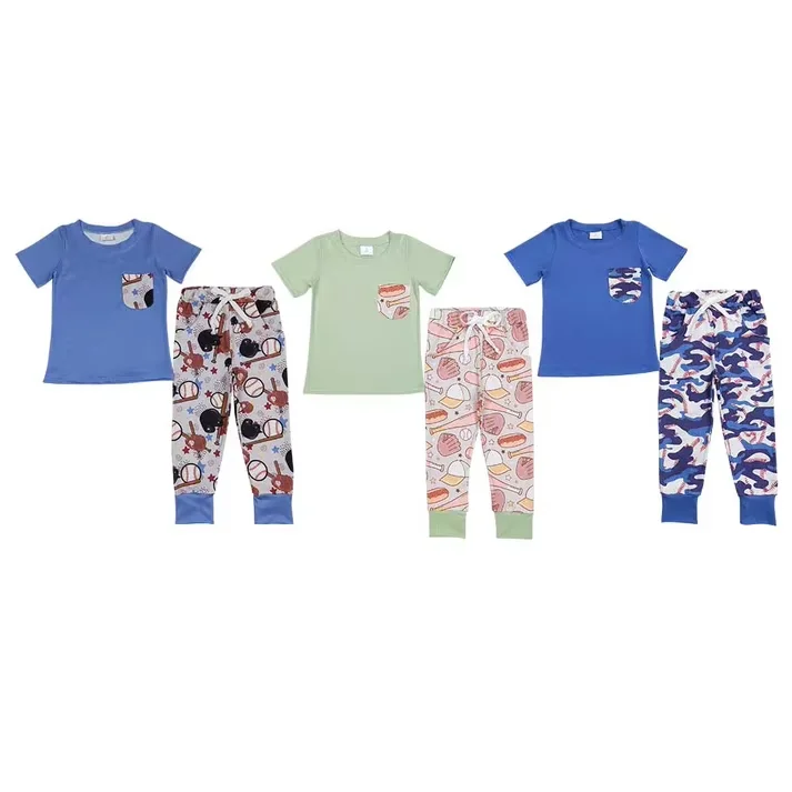 

Cute Baseball Print Boys Outfit 2PCs Short Sleeve Tee & Long Pants Set 0-16Y Kids Sportswear Summer 2025Casual Clothes