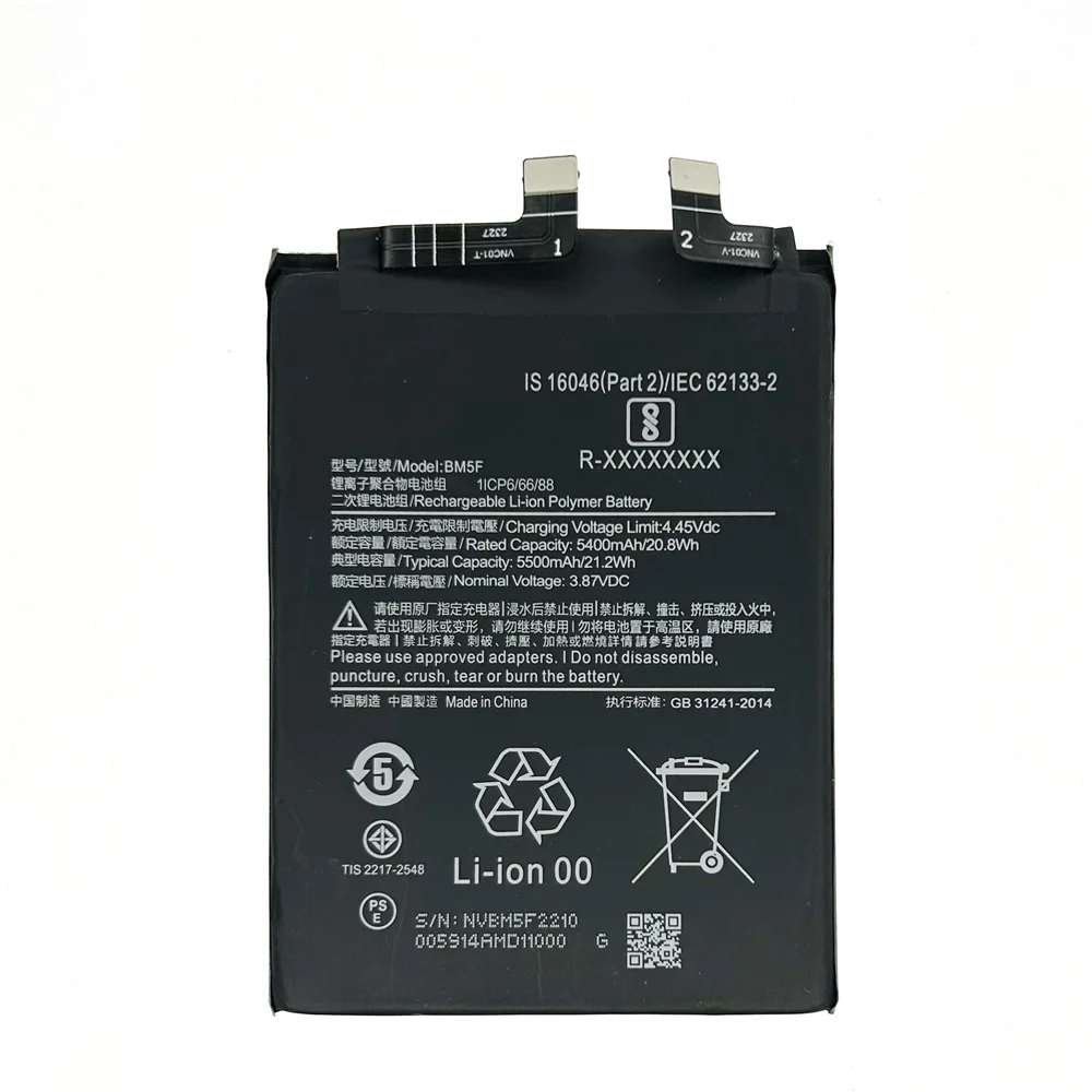 

Genuine 5500mAh BM5F Battery For Xiaomi RedMi K50 Phone Replacement batteries batteria+Free tools