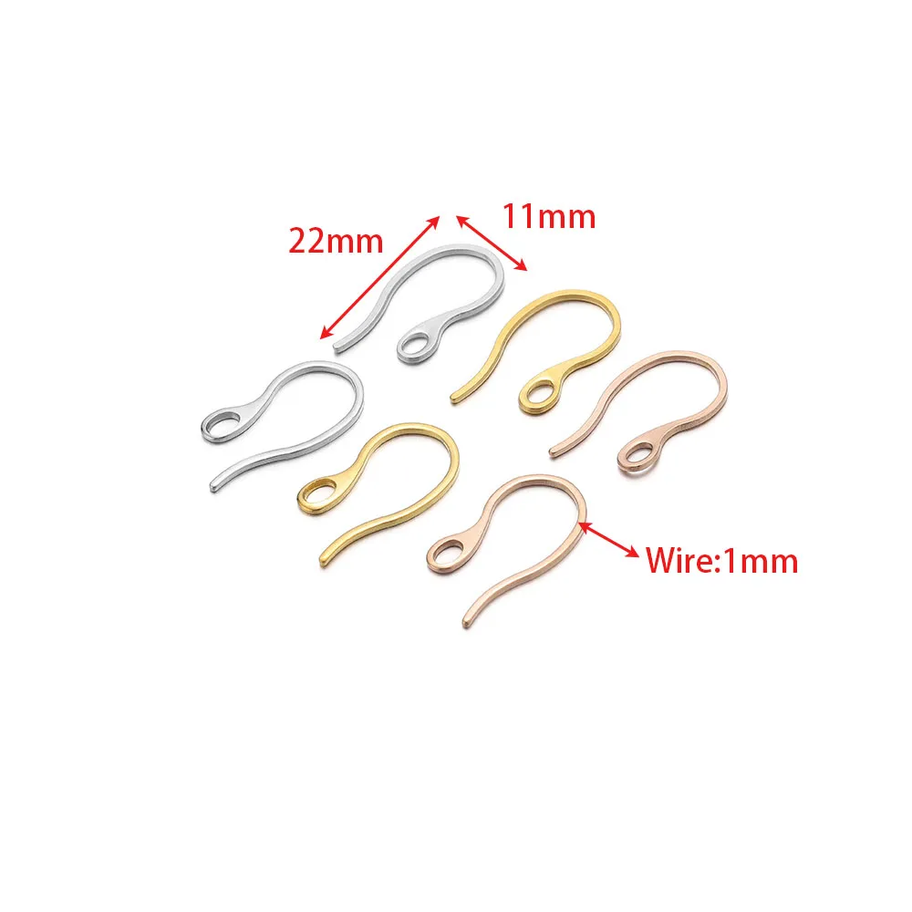50 Stück Edelstahl-Ohrhaken, Ohrringverschlüsse, DIY-Schmuckzubehör, Handgemachte Schmuckherstellung, Schmuckzubehör – Detail 4