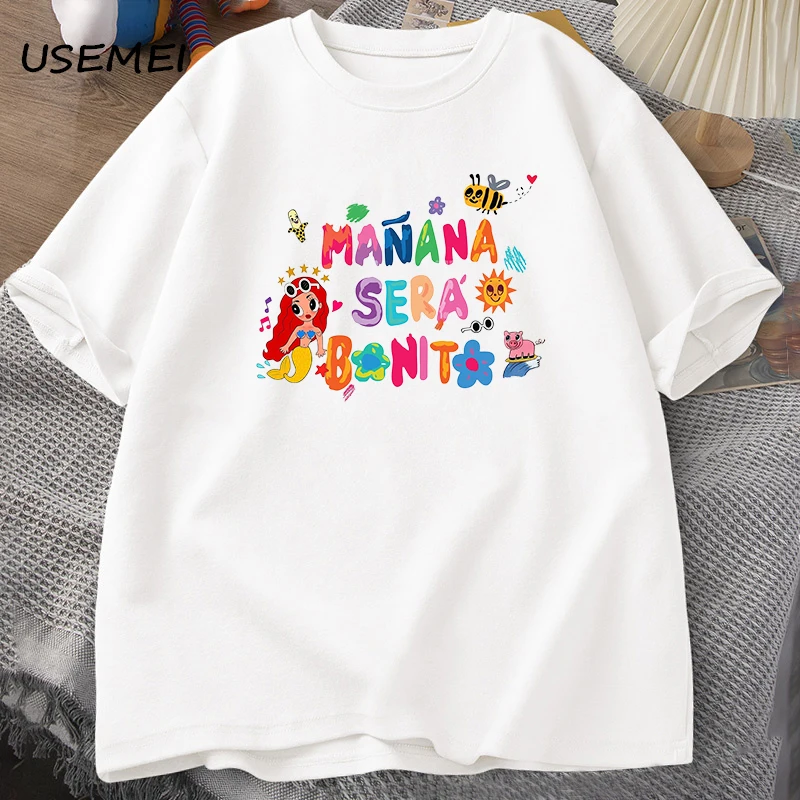 Manana Sera Bonito T-shirts Women Men Colombia Singer Karol G T Shirt Cotton Short Sleeve Harajuku Tees Funny Graphic T Shirts