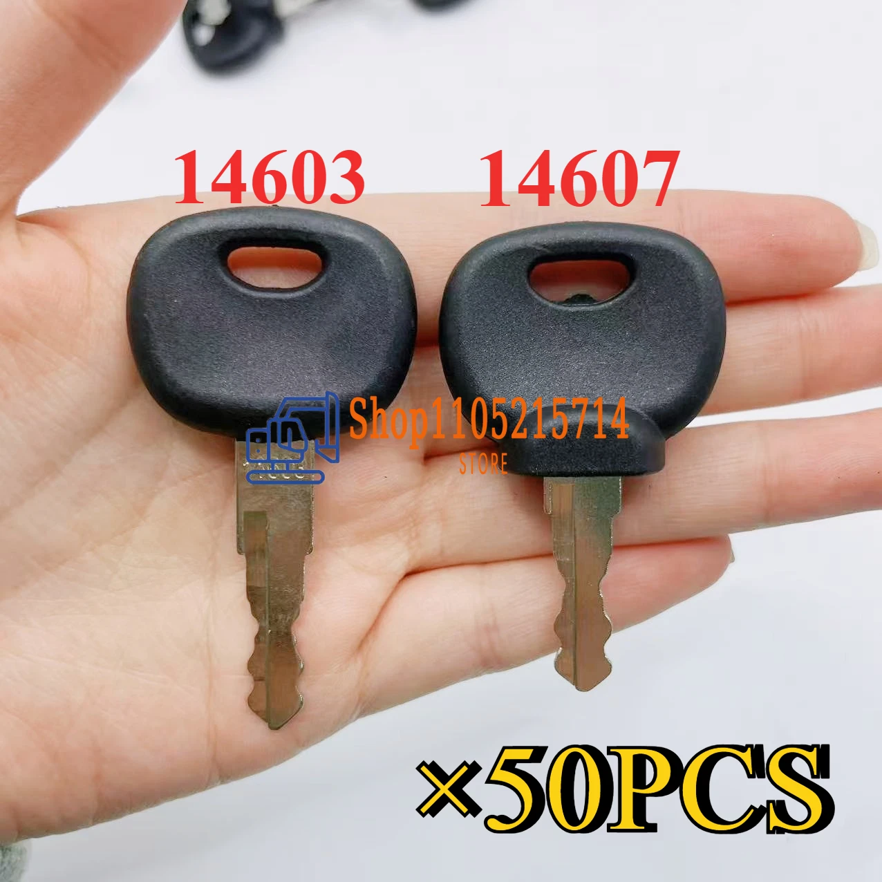50PCS 14603 14607 Universal Key for Sany Xcmg Ford New Holland Terex Construction Machine Mini Excavator Stacker Wheel Loader