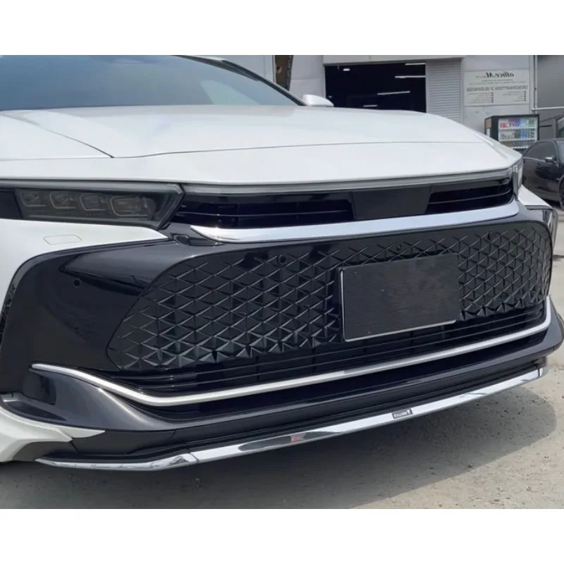 For Toyota Crown Cossover 2023 Car Front Upper Bonnet Grill Cover Trim Engine Bumper Electroplating Anti-collision Strip Tuning