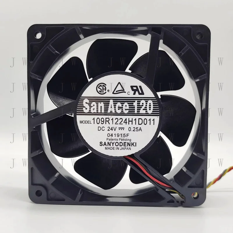 

Вентилятор охлаждения инвертора DDW для Sanyo 109R1224H1D01112038, 24В 0.25А, 12см, 3-проводной