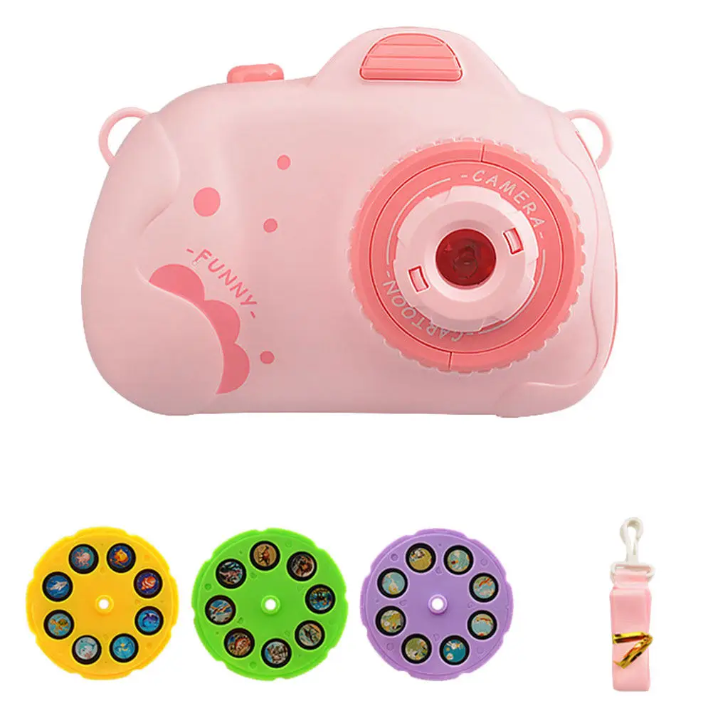 1Set Projection Camera Musical Sleep Story Early Education Kids Projection Light Bedtime Playing Slide Projector Random Color
