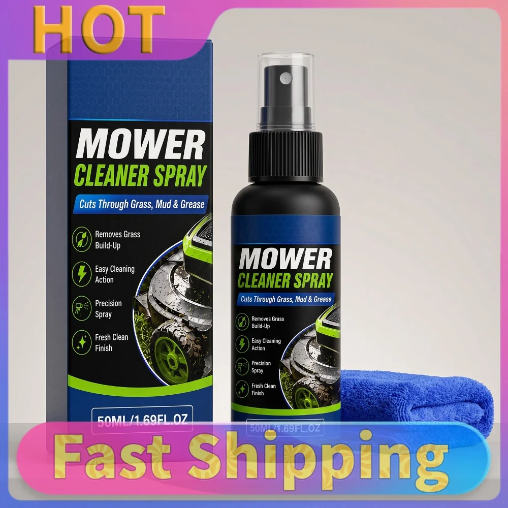 Mower Cleaning Spray 50ml Deck Degreaser Removes Grass Clippings Grease Protects Metal