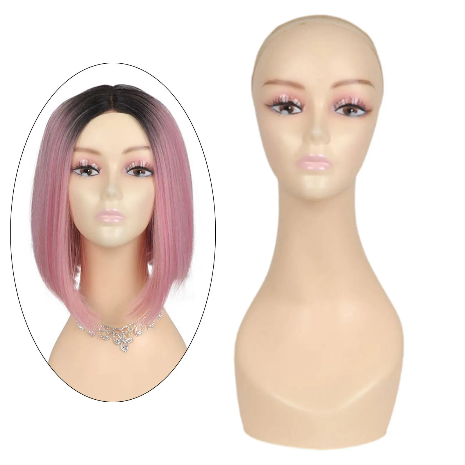 

Bald Mannequin Head Multifunctional Lightweight Wig Display Model Wig Holder for Necklaces Hats Beauty Accessories Jewelry Wigs