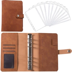 6 Ring DIY Binder Notebook Cover Personal Leather Notepad Cover Diary Agenda Planner Paper Cover School Stationery Supplies