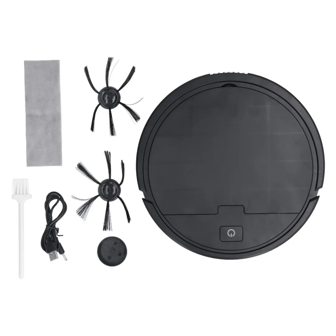 Aspirateur robot automatique 3 en 1, robot nettoyeur intelligent, forte aspiration, aspirateur de sol pour poils d'animaux, poussière de tapis