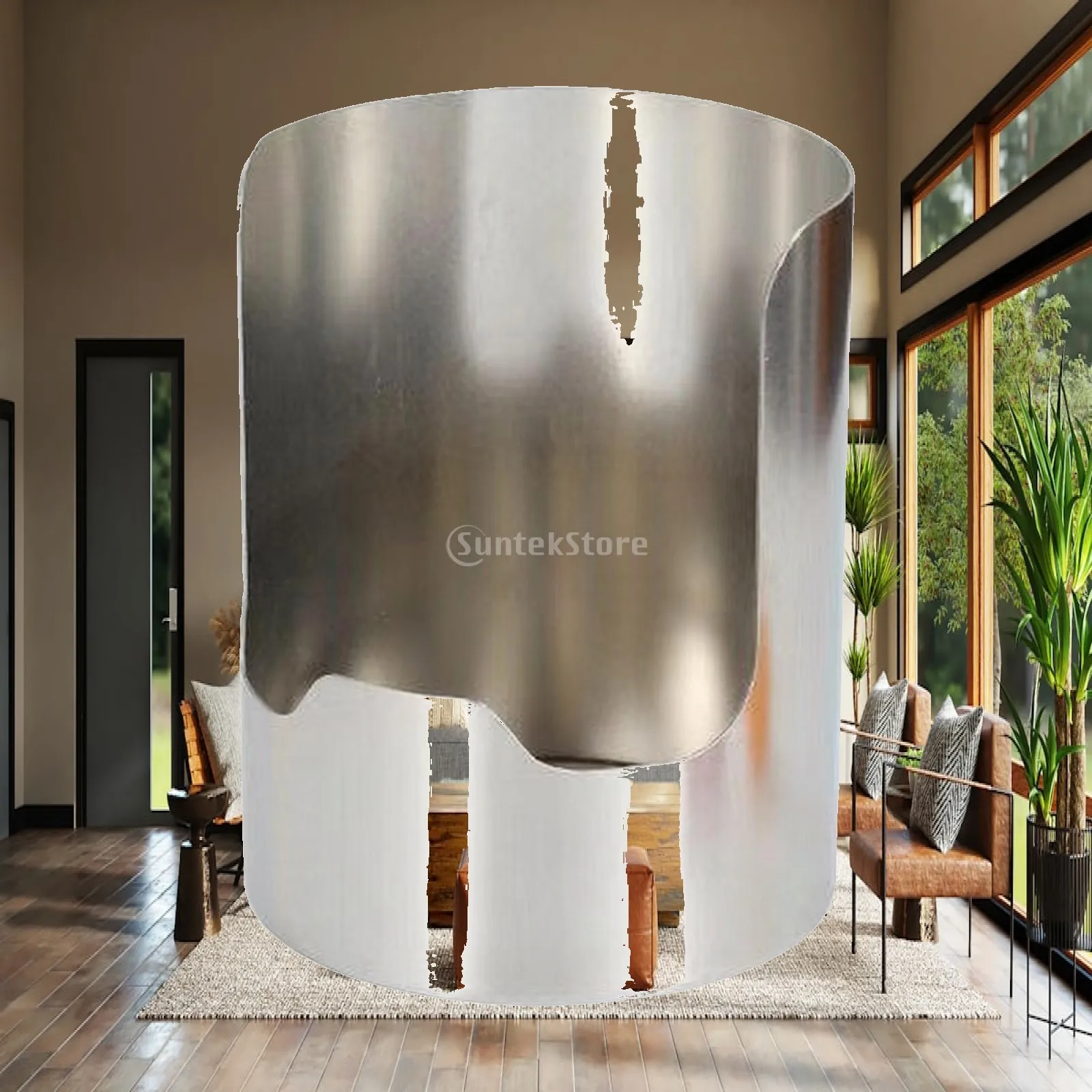 Countertop Lid Rack Holder for Kitchen Organization Stainless Steel Pot Lid Stand with Notched Edges