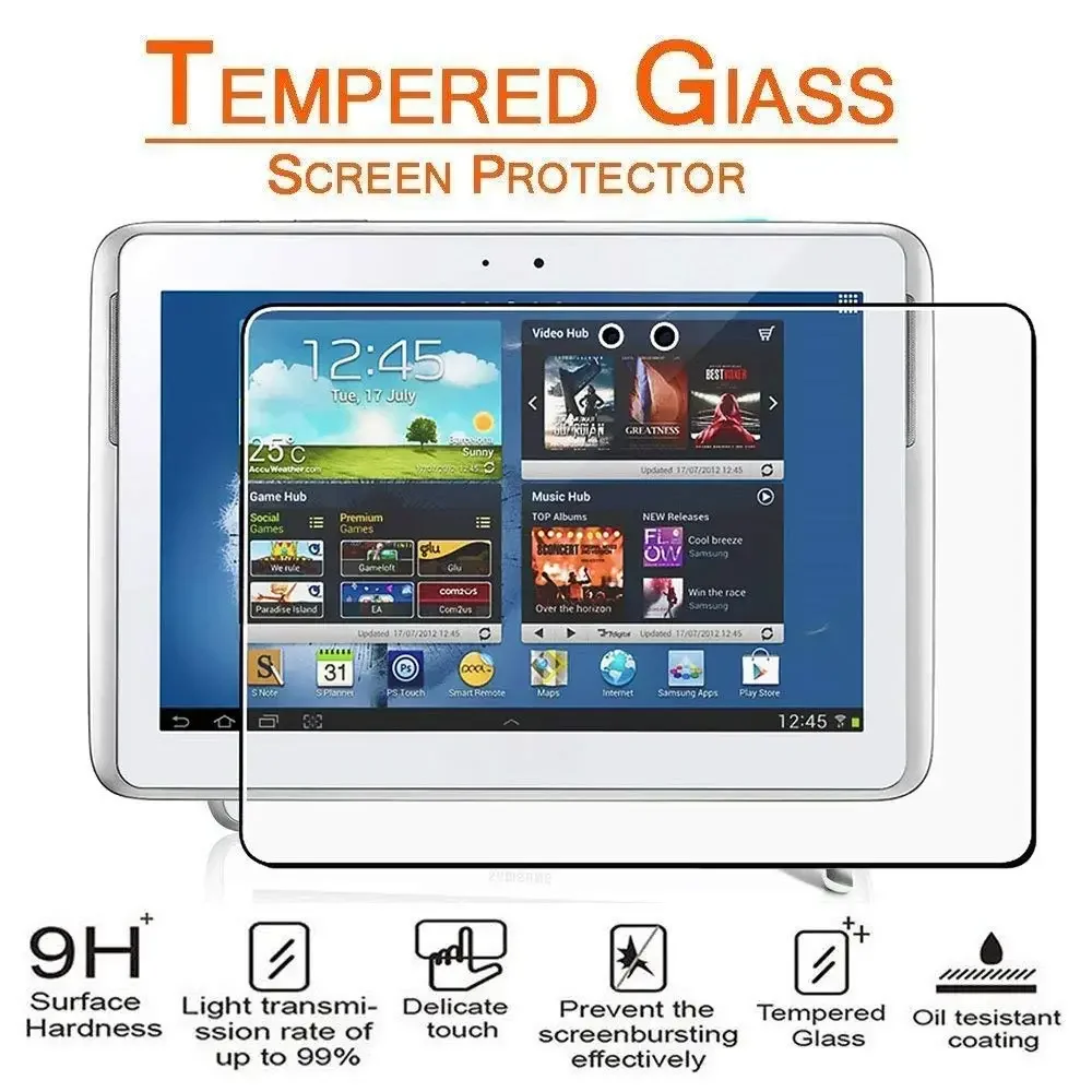 

Screen Protector For Samsung Galaxy Tab 2 10.1inch Tempered Glass P5100 P5110 P5113 Note 10.1inch N8000 N8010 N8013 Screen Glass