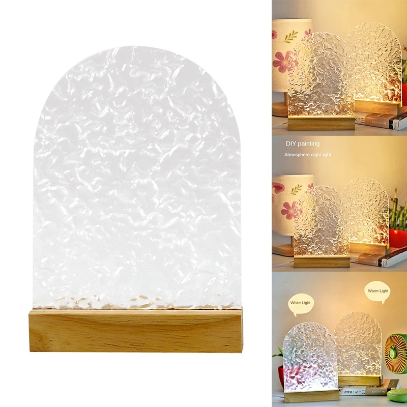 

TOP DIY Acrylic Glass Painting Kit - Water Ripple Shaped LED Night Lamp For Bedroom Living Room Decor Atmosphere