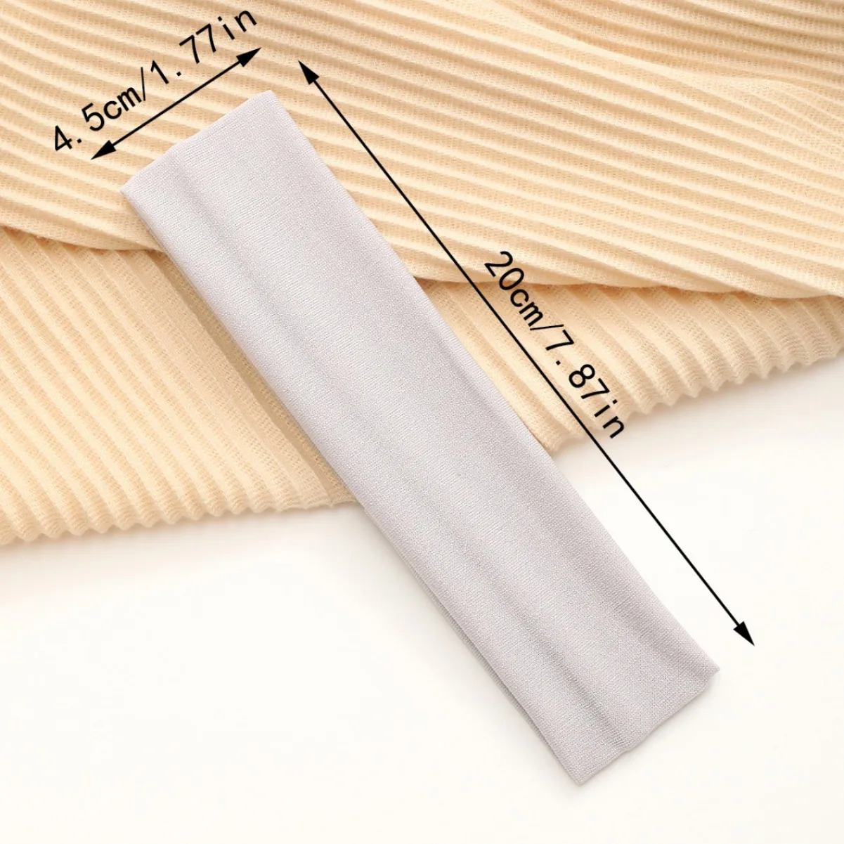 3/10/15er-Pack einfarbige Stirnbänder, dehnbare, schweißabsorbierende Kopfbedeckungen für sportliches Yoga-Training, modische Haar-Accessoires – Detail 3