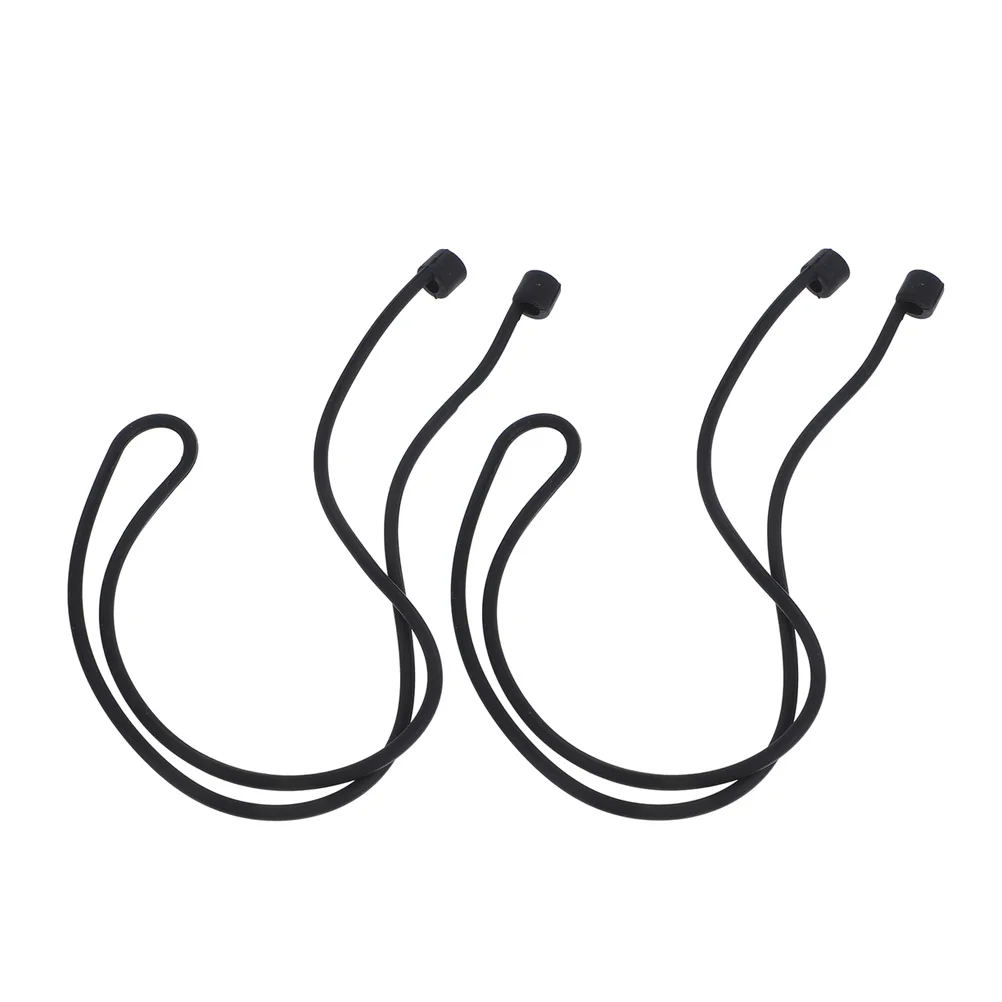 

2Pcs Earbuds Lanyard Silicone Anti-Loss Strap Flexible Earbud Holder Removable Cord for Jogging Commuting Daily Use