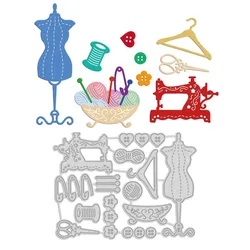 1pc Sewing Machine Metal Cutting Dies Cloth Hanger Die Cuts for DIY Scrapbooking Festival Birthday Wedding Cards Making Album