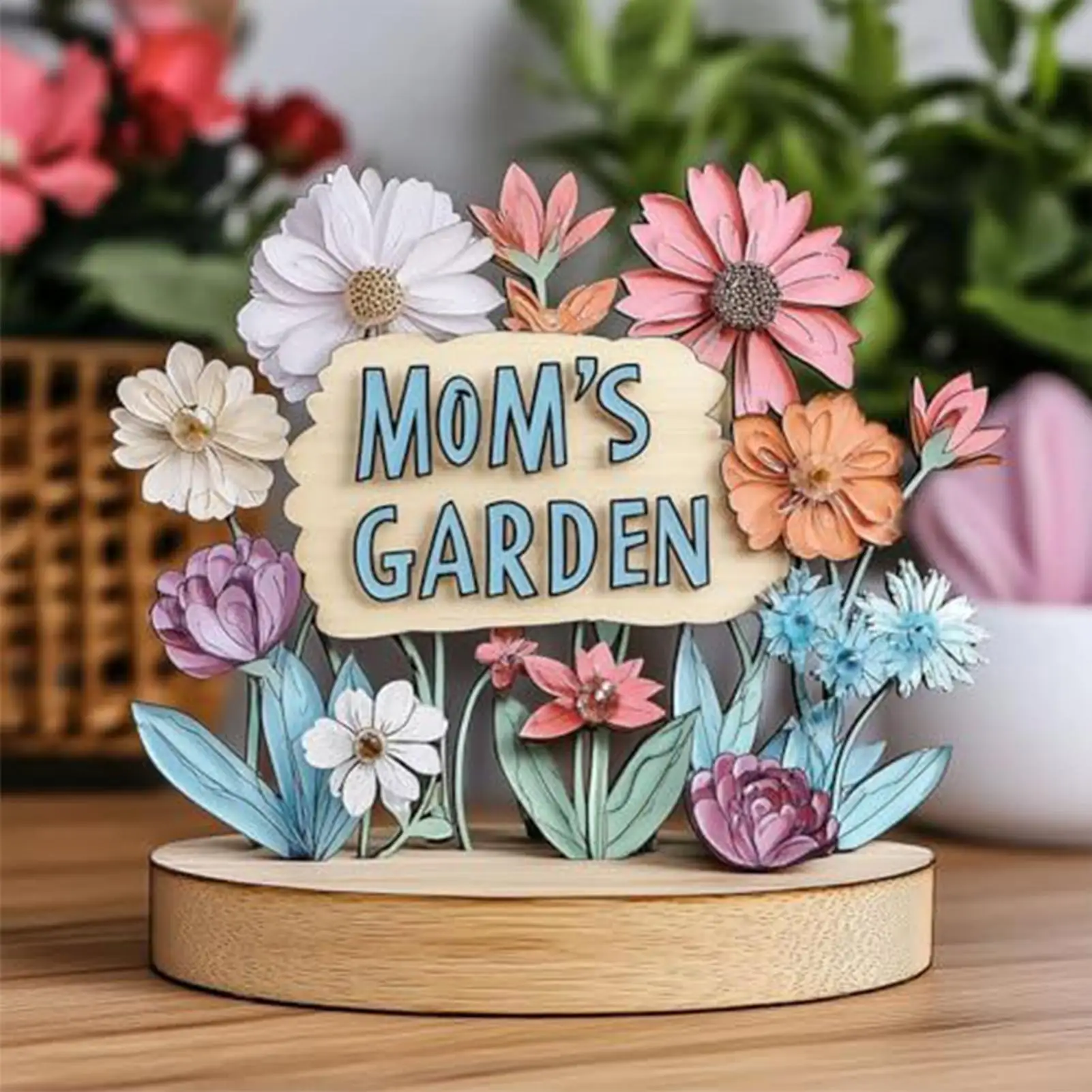 

Mothers Garden Mom-Themed Garden Decor Desktop Sculptures Decorations Decorative For Grandma Shelves Tables Entryway Christmas