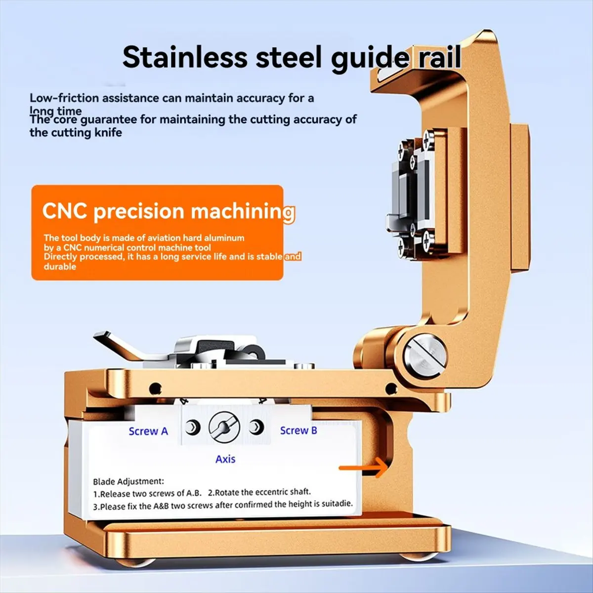 ^DT171~~S09 Fiber Optic Cleaver Optical Fiber Fusion Splicer Cutting Knife FTTH Fiber Cold Connection Cutter Fiber Cutter
