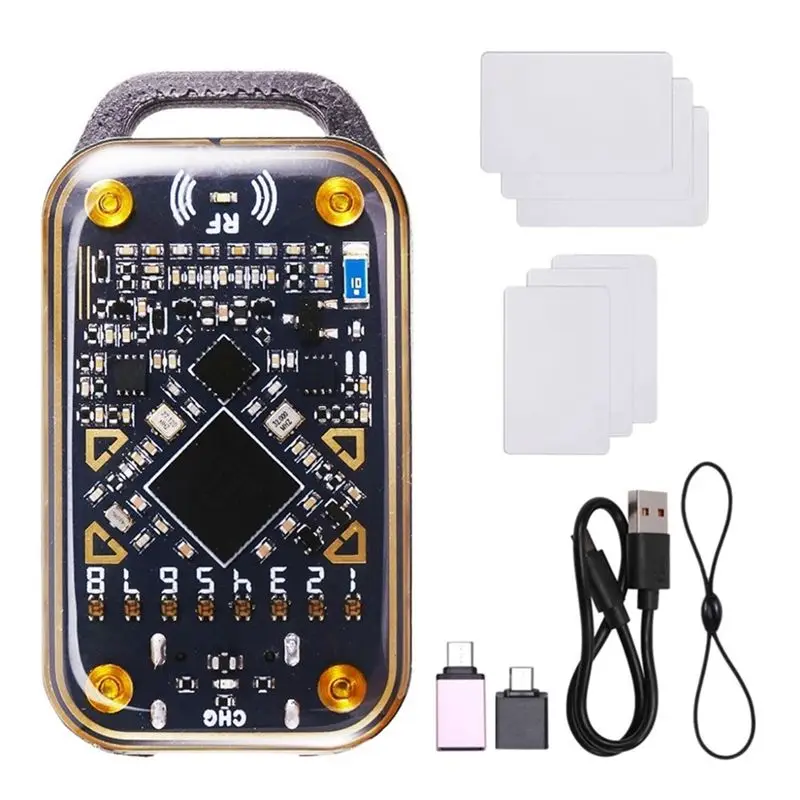 

~【IN Stock】Chameleon Ultra RFID Smart Chip Reader Smart Card Emulator NFC Duplicator+ 3X CUID/UID Cards 125K 13.56M ID IC Card