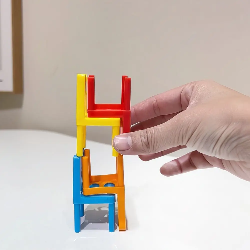 24/36/42 Pcs Colorful 's Puzzle Folding Chair Toy Parent- Interactive Balancing Chair Stack Party Game Juego Social Games For
