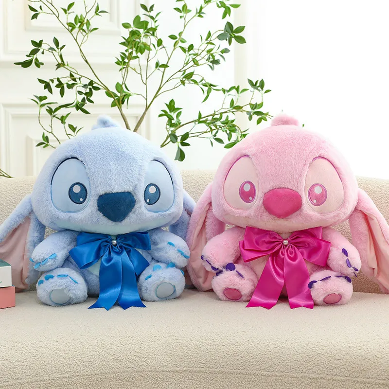 Juguete de peluche de Disney Stitch, bonita muñeca estilo pareja de 23cm, decoración del hogar, regalo de San Valentín, cumpleaños, Navidad y Año Nuevo