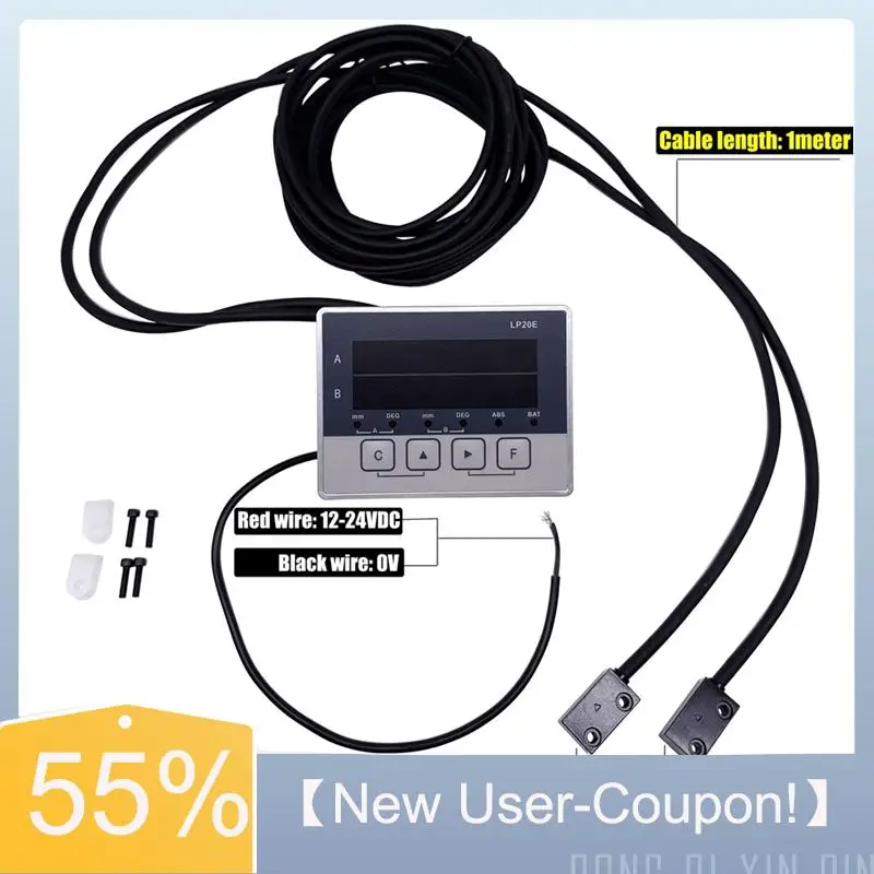 

A81M New- LP20E 2 Axis Digital Display DRO Magnetic Sensor Tape Displacement Readout Scale Position Transducers Encoder