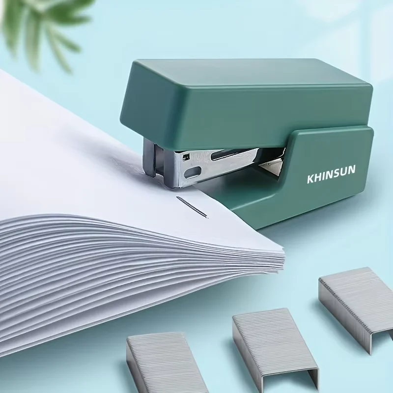 مجموعة دبابيس KHINSUN الصغيرة 24/6 آلة تدبيس مكتبية ملونة مع دبابيس للوازم المدرسية