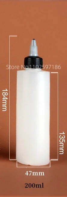 10-200 ml geperst fles semi-transparante geldop puntige neus geëxtrudeerd plastic zachte sub schilderinkt aanpassing split groothandel