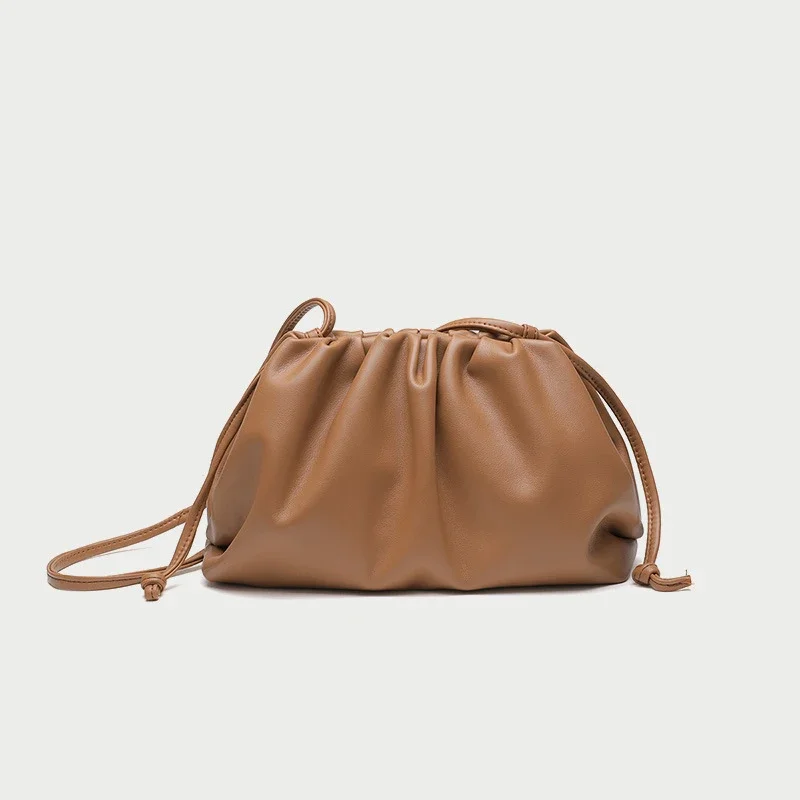 Sac à main en cuir PU souple pour femmes, de bonne qualité, petit nuage, à bandoulière, à la mode, nouvelle collection