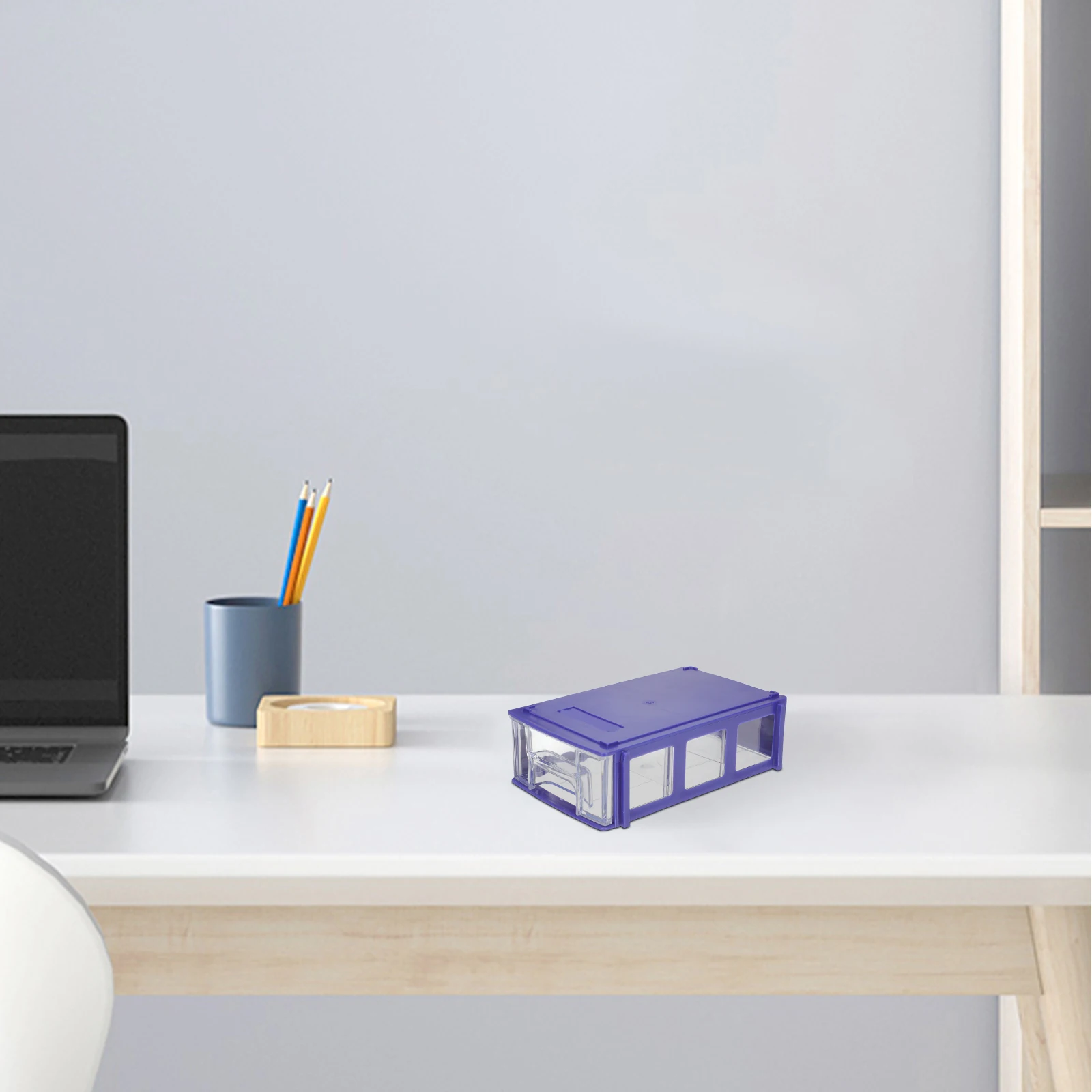 

4pcs Drawer Storage Box Bins with Lids Plastic Component Organizer Repair Parts Box for Hardware Tools