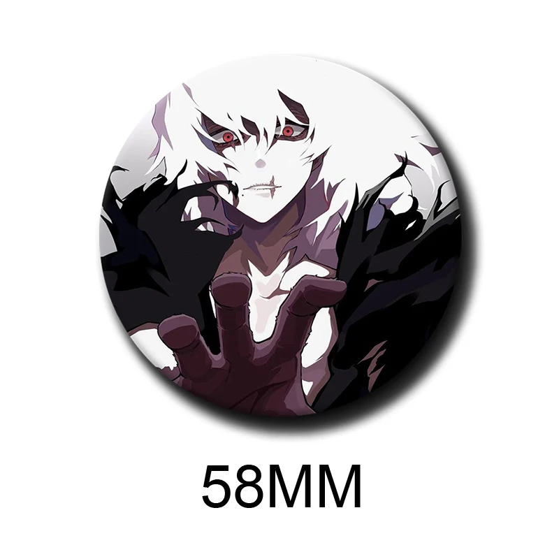 58mm Cartoon Character Tenko Shimura Soft Button Pin Tomura Shigaraki Brooch Creative Badge for Backpack Clothes Decoration Gift