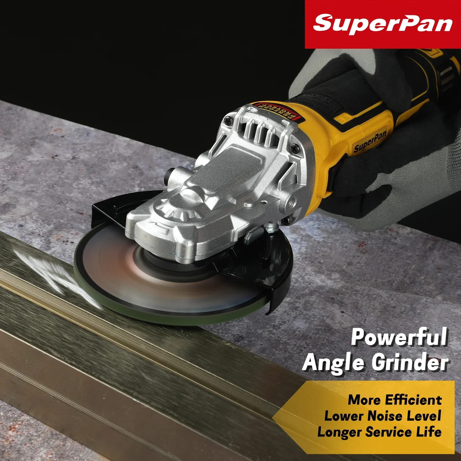SuperPan 405FN 18V 8500 RPM Brushless Angle Grinder - 125mm Cordless Cutting & Polishing Professional Handheld Power Tool