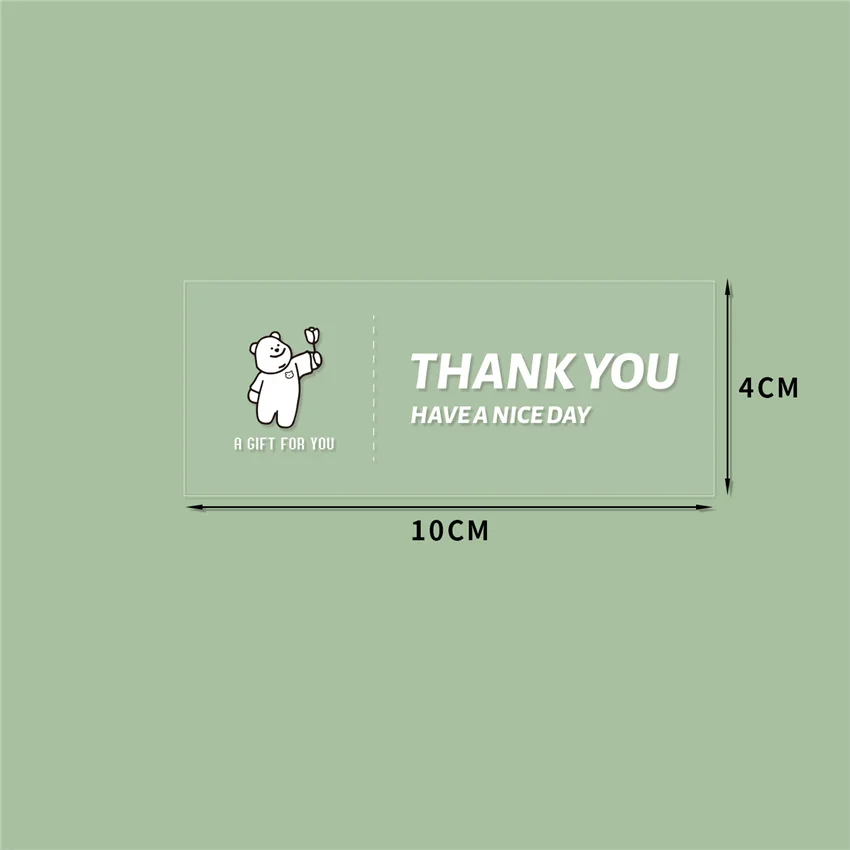 20pcs Clear Thank You Stickers PVC Flower Sticker Labels For Small Business Package Wedding Party Gift Box Candy bag Wraps