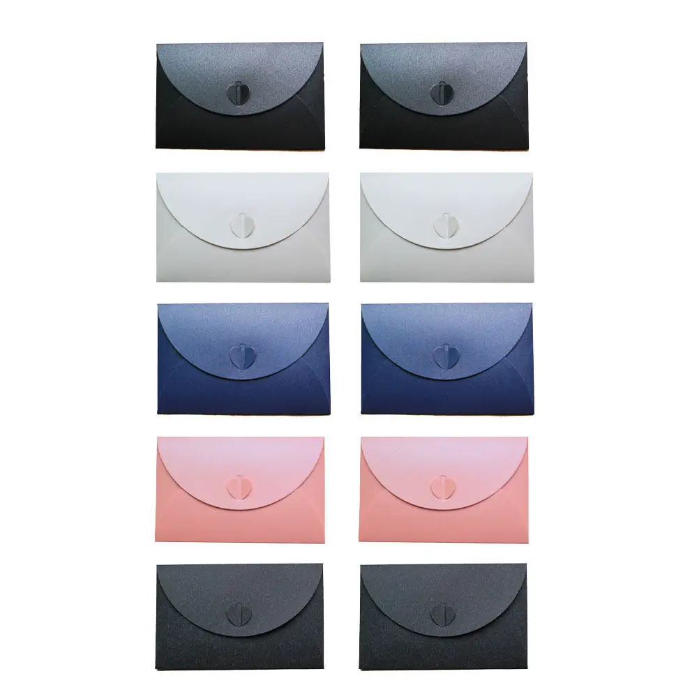 

20 шт. цветных конвертов с застежкой-сердечком из премиальной бумаги, пустые конверты для хранения открыток, подарочных карт, визиток, на День святого Валентина