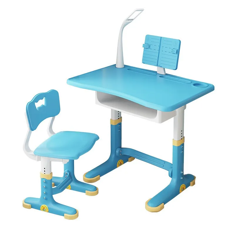 

Adjustable Children's Study Desk and Chair Set Wood Party Tables for Kids for Classroom or Home Study