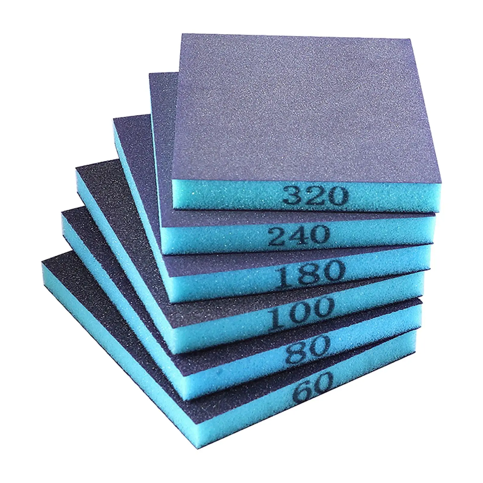 6 قطع DIY الإسفنج الرمل ورقة الإسفنج الرملي كتلة الخشب المعادن دورة اليد الرملي أدوات ل تجهيزات المطابخ الصدأ شحذ المعادن #4