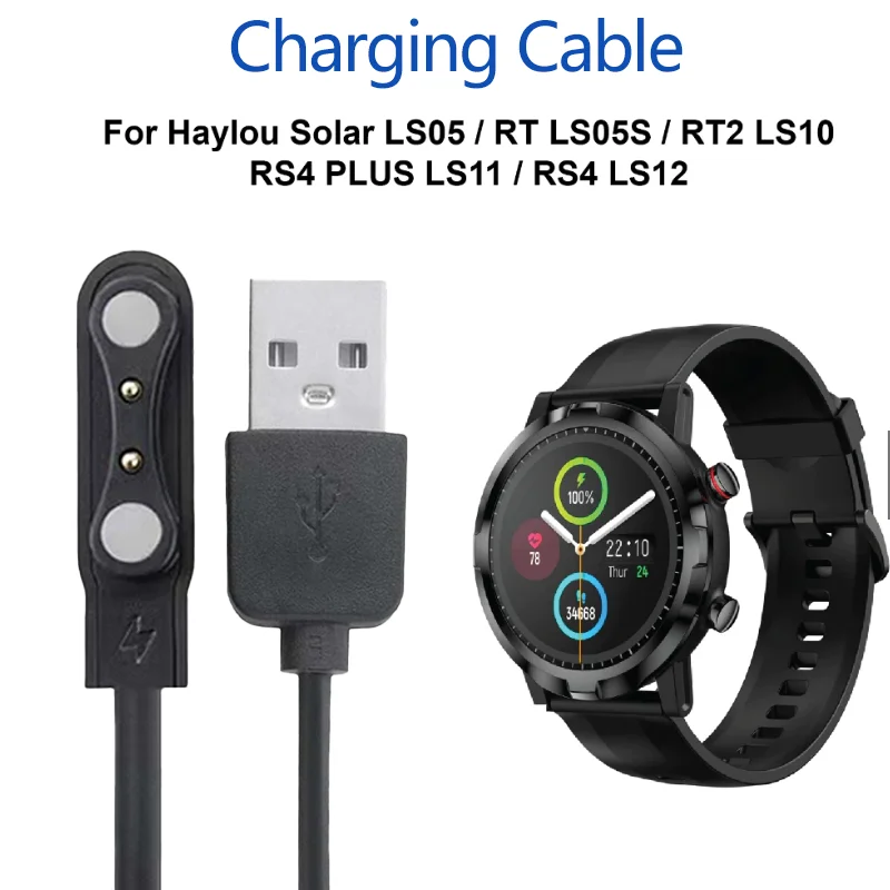 Cable de carga USB para Xiaomi Haylou RT LS05S/YAMAY SW022/MI IMILAB KW66/Haylou Sloar LS05/Ticwatch CXB01, cargador para reloj inteligente