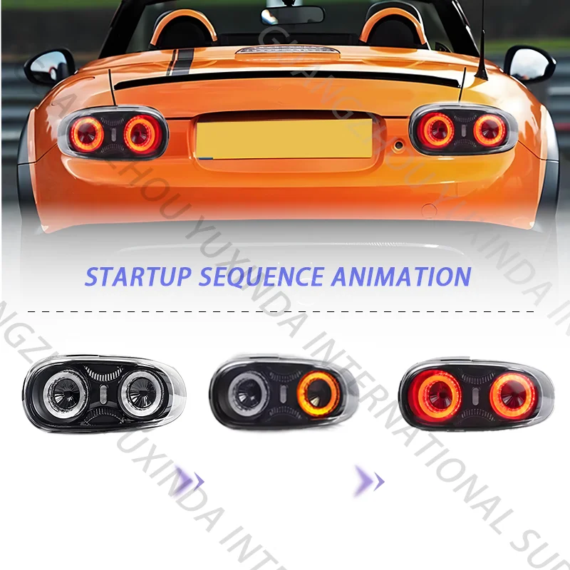 عالية الجودة LED لمبة خلفية لمازدا MX-5 NC 2005-2015 المصابيح الخلفية Emark المعتمدة ضوء الدخان النهار تشغيل ضوء