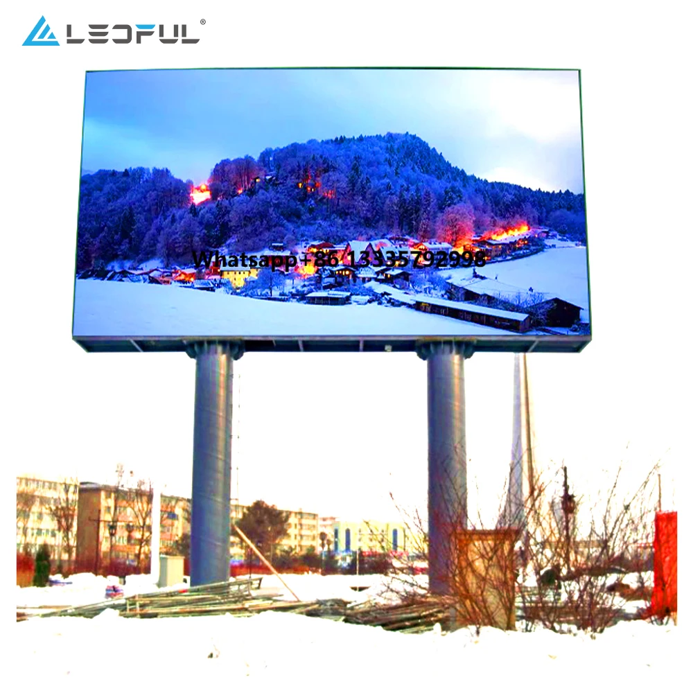 

Iron Exterior LED Sign Board LED Advertising Giant Screens Outdoor Matrix Double Sided Display Screen