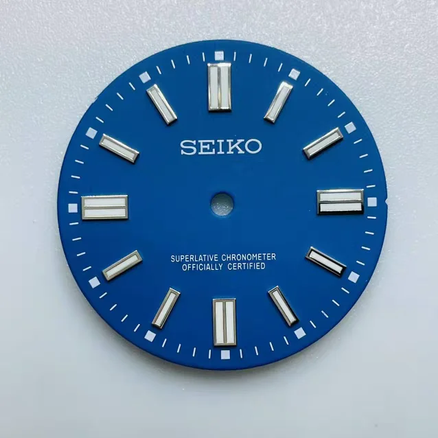 28.5mm new NH35 dial/NH36 dial green luminous dial without date dial S logo log version for Seiko mod