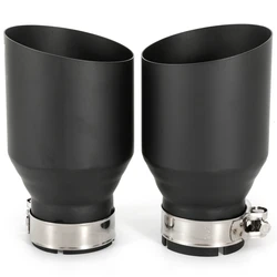 1PCS 304 Stainless Steel Universal Automobile Exhaust Pipe Black Muffler Car Accessorie Modification