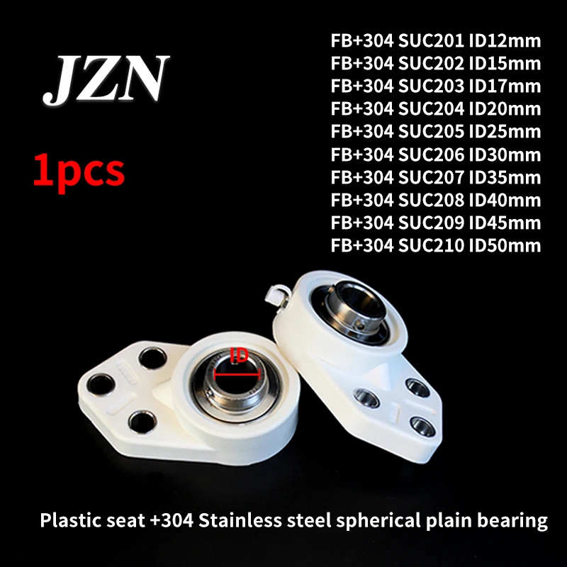304 stainless steel spherical plain bearings with housings SUCFB201 SUCFB202 SUCFB203 SUCFB204 SUCFB205 SUCFB206 207 208 209 210