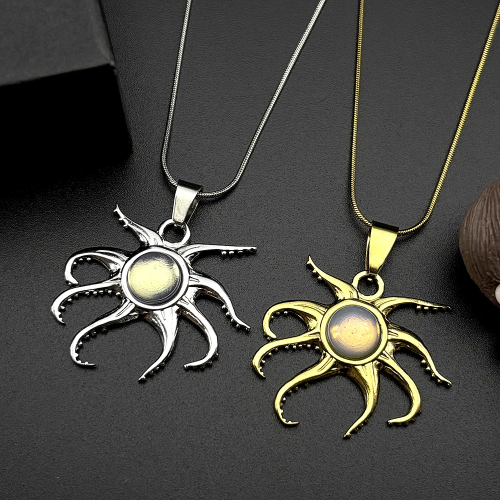 

Adorable Octopus Sea Chain For Women Men Stainless Steel Gold Color Ocean Animal Hiphop Youth Pendant Necklace Jewelry Gifts