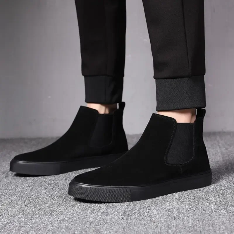 Men's Boots Non Slip Casual Black Male Shoes High Quality Hot Selling Cheap Offer Fashion Trendy 2025 Retro Designer Offers Y2k