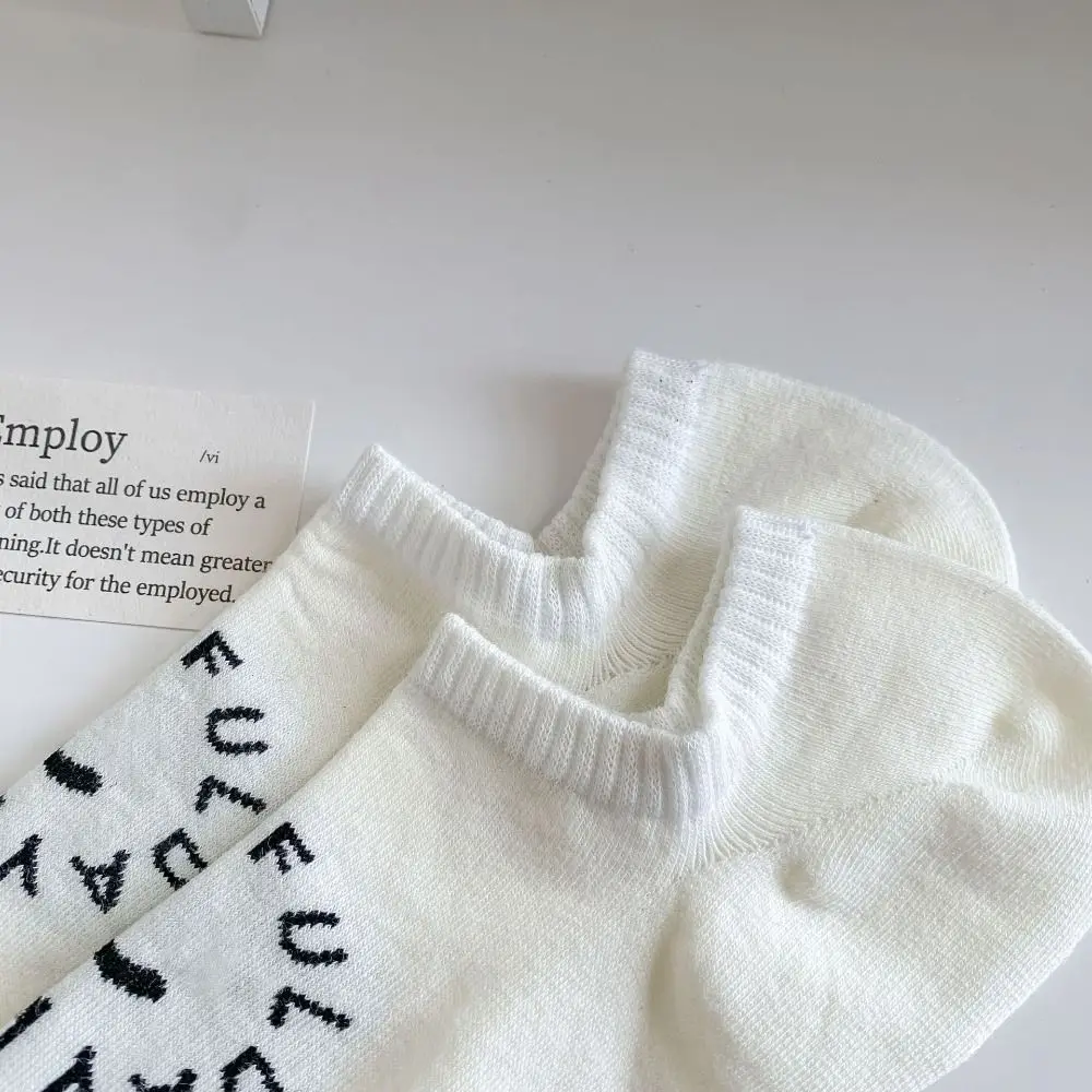 New Breathable Boat Socks White Color Y2K Short Socks Anti-slip Spring Summer Invisible Sock