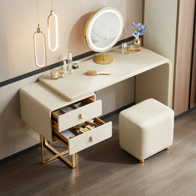 

/Dressing table, bedroom, desk, dressing table, integrated modern light luxury mirror, high-end