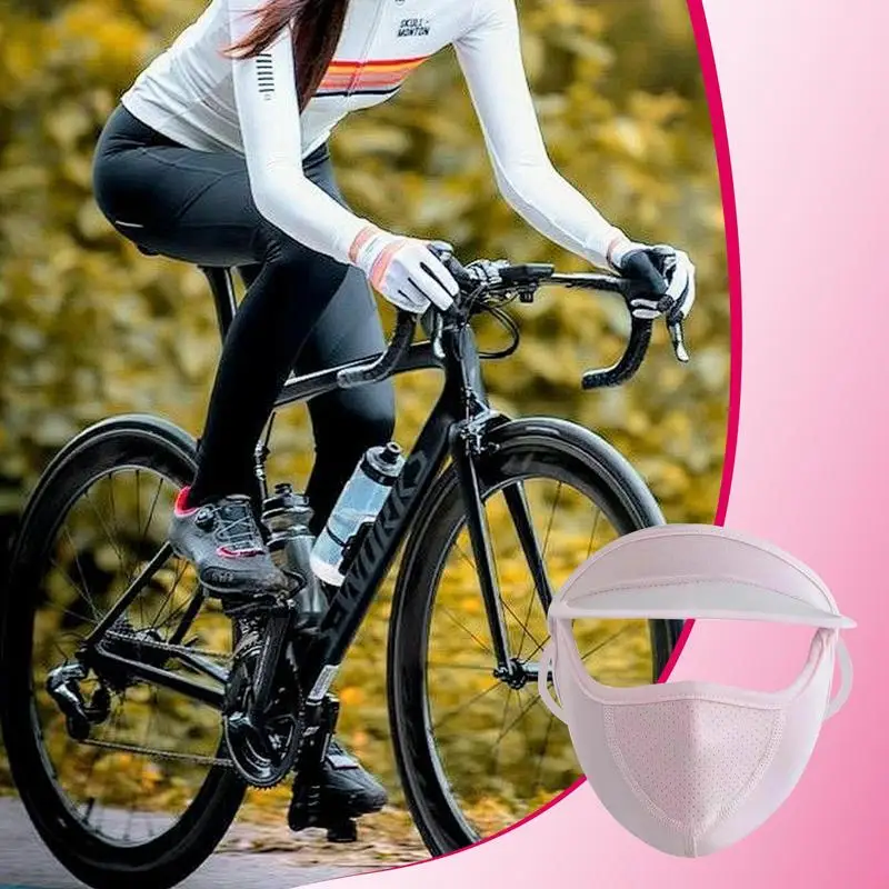 Sunscreen Mask UV Protection Full Face Cover Ice Silk Women Summer Cool Fase Mak For Outdoors Cycling